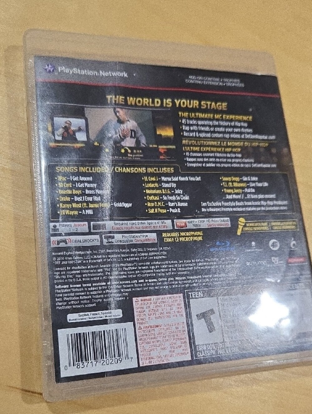Sony Def Jam Rapstar PS3 Game - Gold & Black Cover Art - Picture 2 of 3